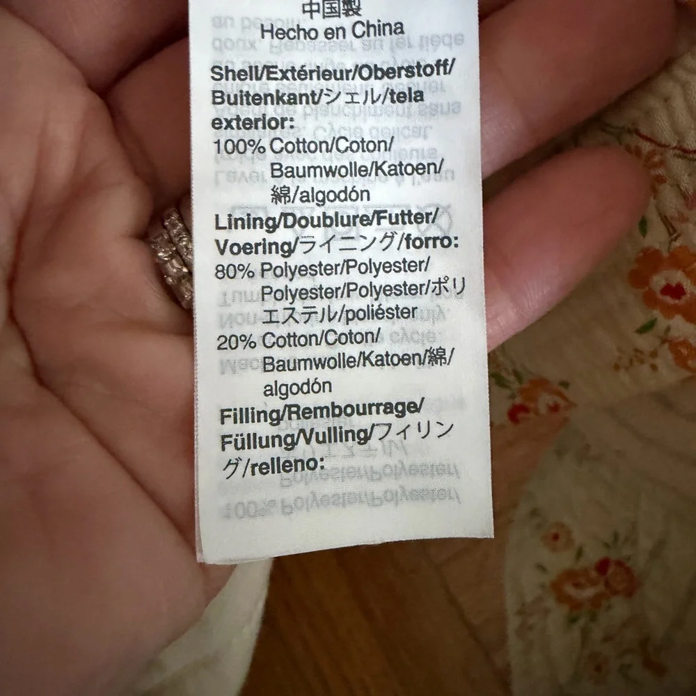 Madewell x New Denim Project Quilted Floral-Trim Jacket in Cream & Light Blue - Picture 15 of 15